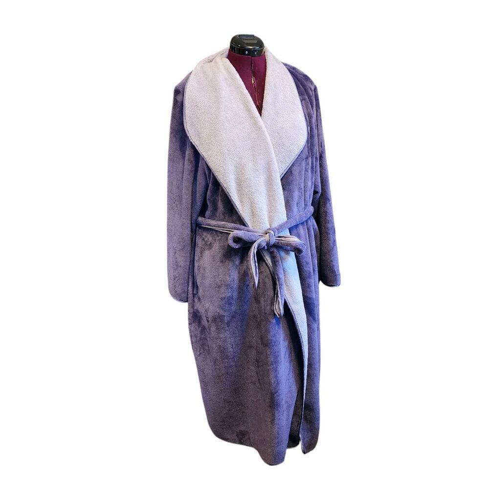 Koolaburra by UGG Women's Size XXL Purple Plush Wrap Tie Belt Robe